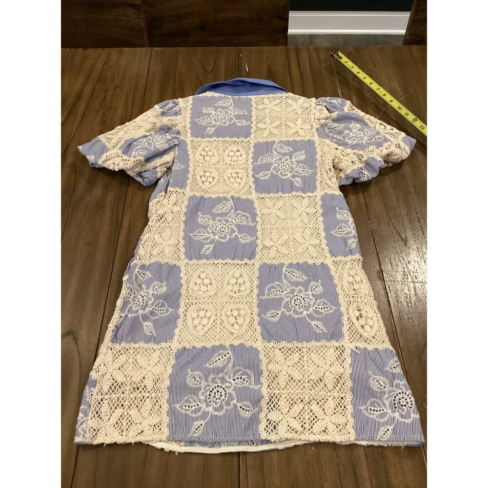 Sofie The Label Sydney Blue Knit Patchwork Mini D… - image 3